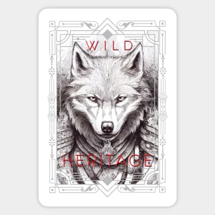 Wolf Animal Wild Nature Illustration Line Epic Illustration Line Art Sticker